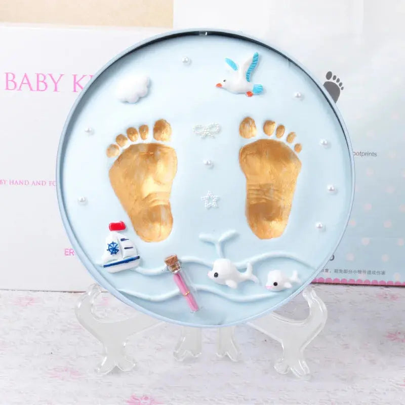 Baby Boy Girl Footprint Baby Care Air Drying Soft Clay DIY Babies Hand Foot Imprint Kit Casting Toys Print Pad Newborn Souvenir Nova Trendz