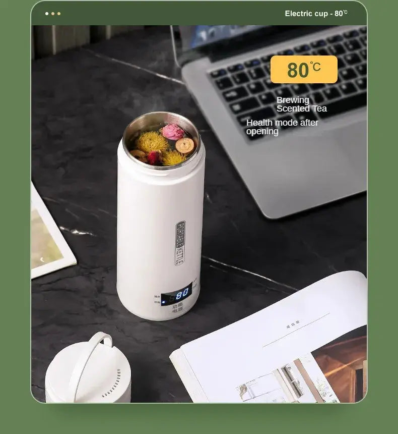 500ML Travel Electric T Kettle Fast Boiling Water Portable baby Milk Warmer Kettle 304 Stainless Steel Thermo Kettles Nova Trendz