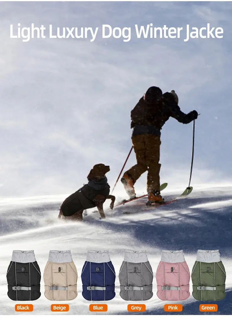 Dog Clothes Luxury Winter Jacket for Small Medium Large Dogs Waterproof Soft Padded Warm Pet Coat Safety Reflective  Dog Outfit - Nova Trendz