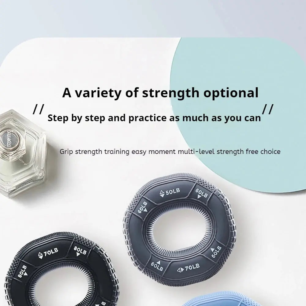 Octagonal Grip Ring Resistance Silicone Hand Exerciser Arm Strength Training Equipment Non-Slip Home Gym Fitness Workout Tool Nova Trendz