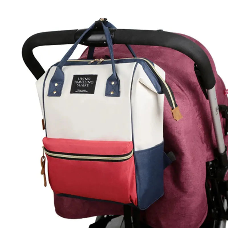 Large Capacity Canvas Mummy Bag Multifunctional Baby Bottle Thermal Insulation Travel Storage Bag Fashion Mummy Bag Hanging Bag Nova Trendz