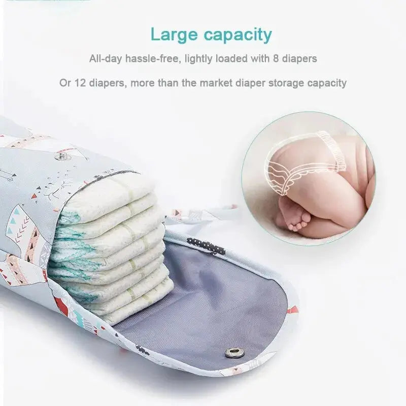 Baby Diaper Bag Waterproof Wet Dry Pack Mummy Storage Pouch Nappy Organizer Insert Tote Purse Travel Stroller Carry Bag Nova Trendz