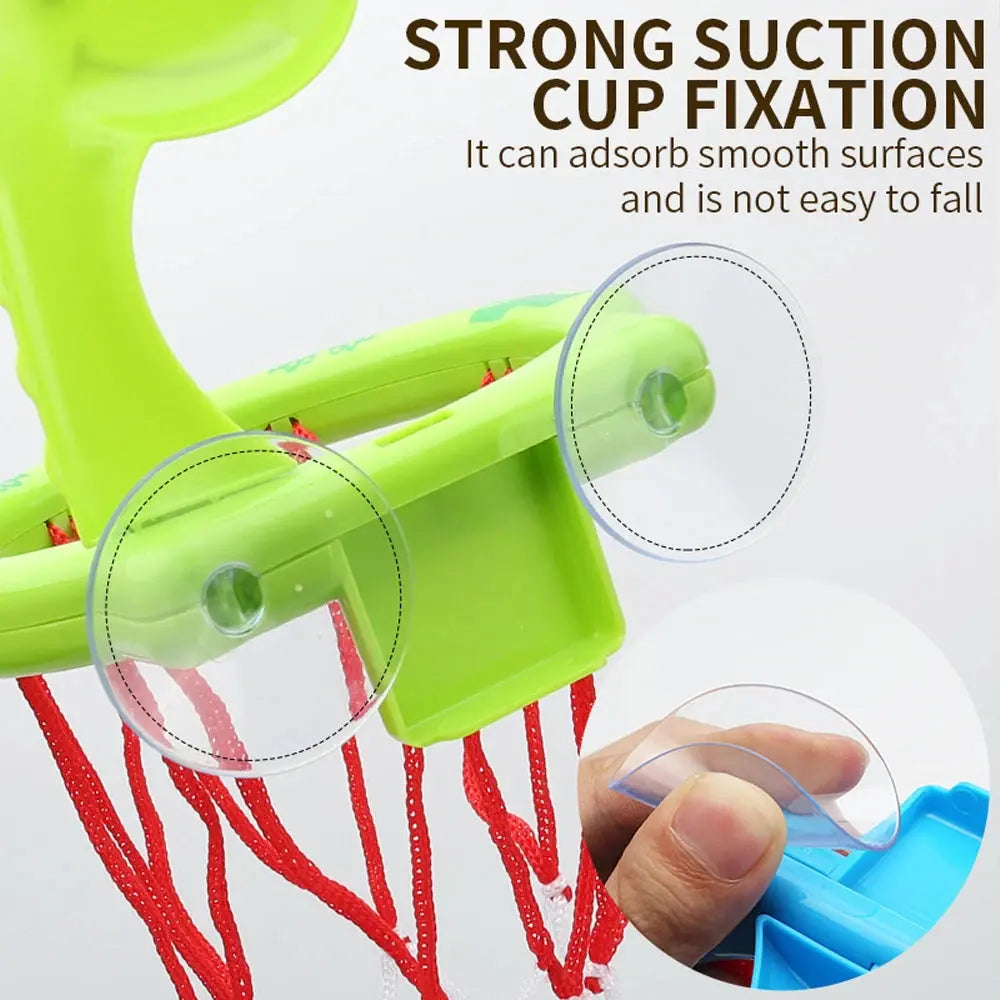 Baby Bath Toy Children Water Play Toys Set Bathroom Bathtub Suction Cup Shooting Basketball Hoop with 3 Balls Bath Toys for Kids - Nova Trendz