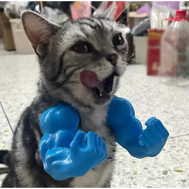 Cat Muscle Arms With Muscle 3D Printed Funny Cat's Neck Giant Arm Creative Arm For Pet Cosplay Halloween Costume Party Accessory Nova Trendz