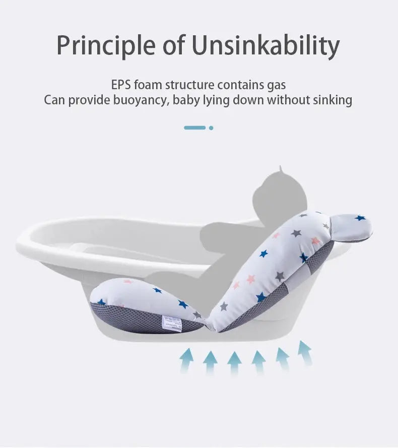 Baby shower lying down, baby shower artifact can sit and lie down, newborn net bag bath pad, bathtub floating pad Nova Trendz