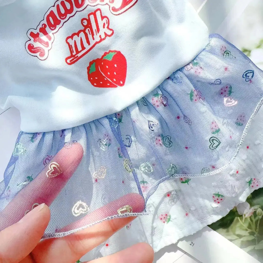 Cute Pets Clothes For Yorkshire Terrier Dogs Little Puppies Small Animals Breeds Striped Summer Wedding Princess Cats Dresses - Nova Trendz