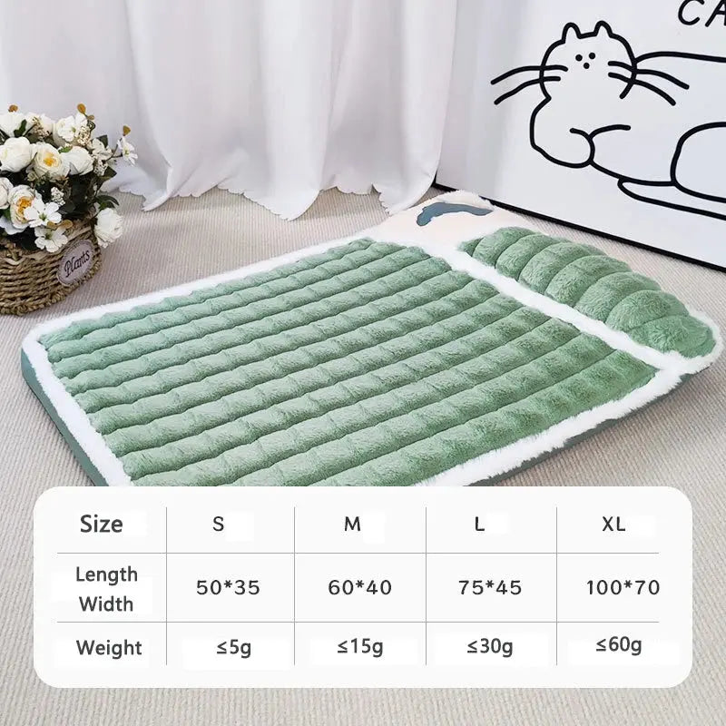 Winter Dog Bed Removable Washable Pet Dog Mat Sofa For Small Medium Large Dogs Cushion Protect Cervical Pet Mat - Nova Trendz