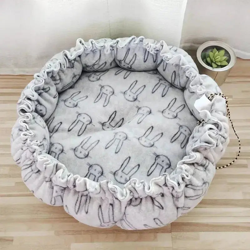 Drawstring Creative Soft Warm Nest Dual-Use Adjustable Pet Bed Nest Bed Pet Cushion For Cats Puppies Pet Supplies - Nova Trendz