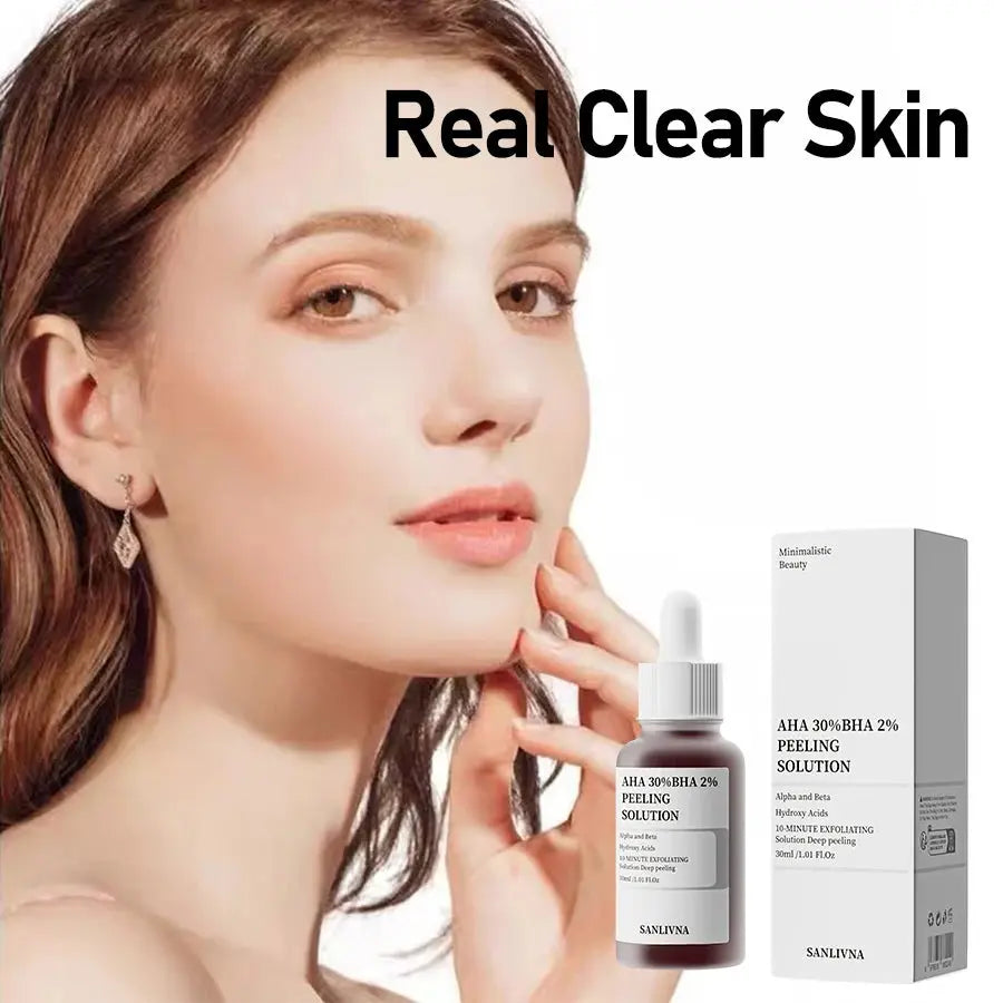 AHA 30%+BHA 2% Exfoliating Face Salicylic Acid Serum 10% Niacinamide + 1% Zinc, 10% Hexapeptide Serum Moisturizing Face Skincare Nova Trendz