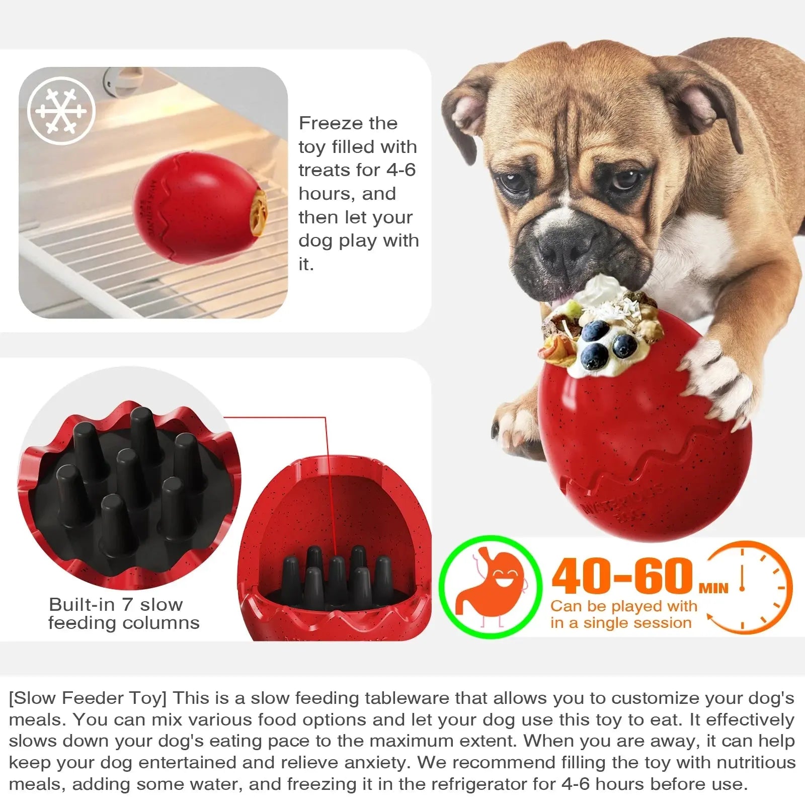 Dog Toy For Small Large Dogs Dinosaur Eggs Slow Feeder Pet Interactive Toys Release Anxiety French Bulldog Labrador Chew Toy Nova Trendz