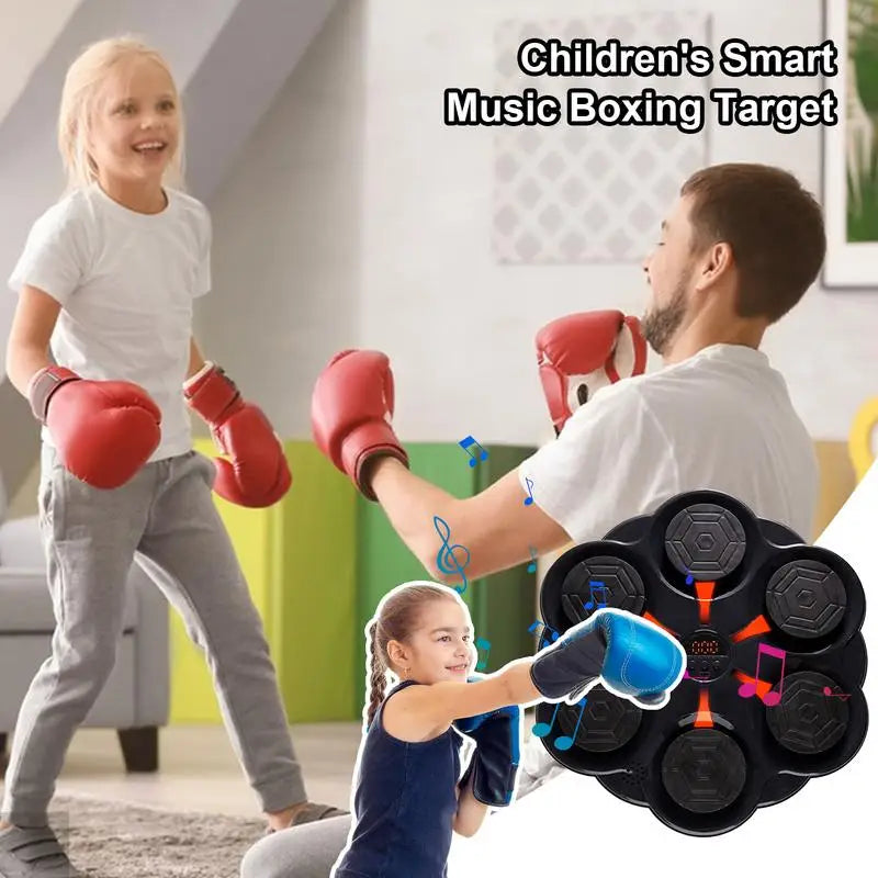 Music Boxing Machine Music Boxing Punches Wall Mounted Workout Boxing Target Machine Charging for Kids Adults Home Exercise