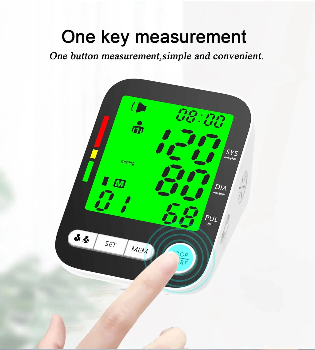 High Accurate Blood Pressure Monitor Digital Sphygmomanometer Bp Monitors Electronic Tonometer Arm Cuff Talking BPM Tensiometer Nova Trendz