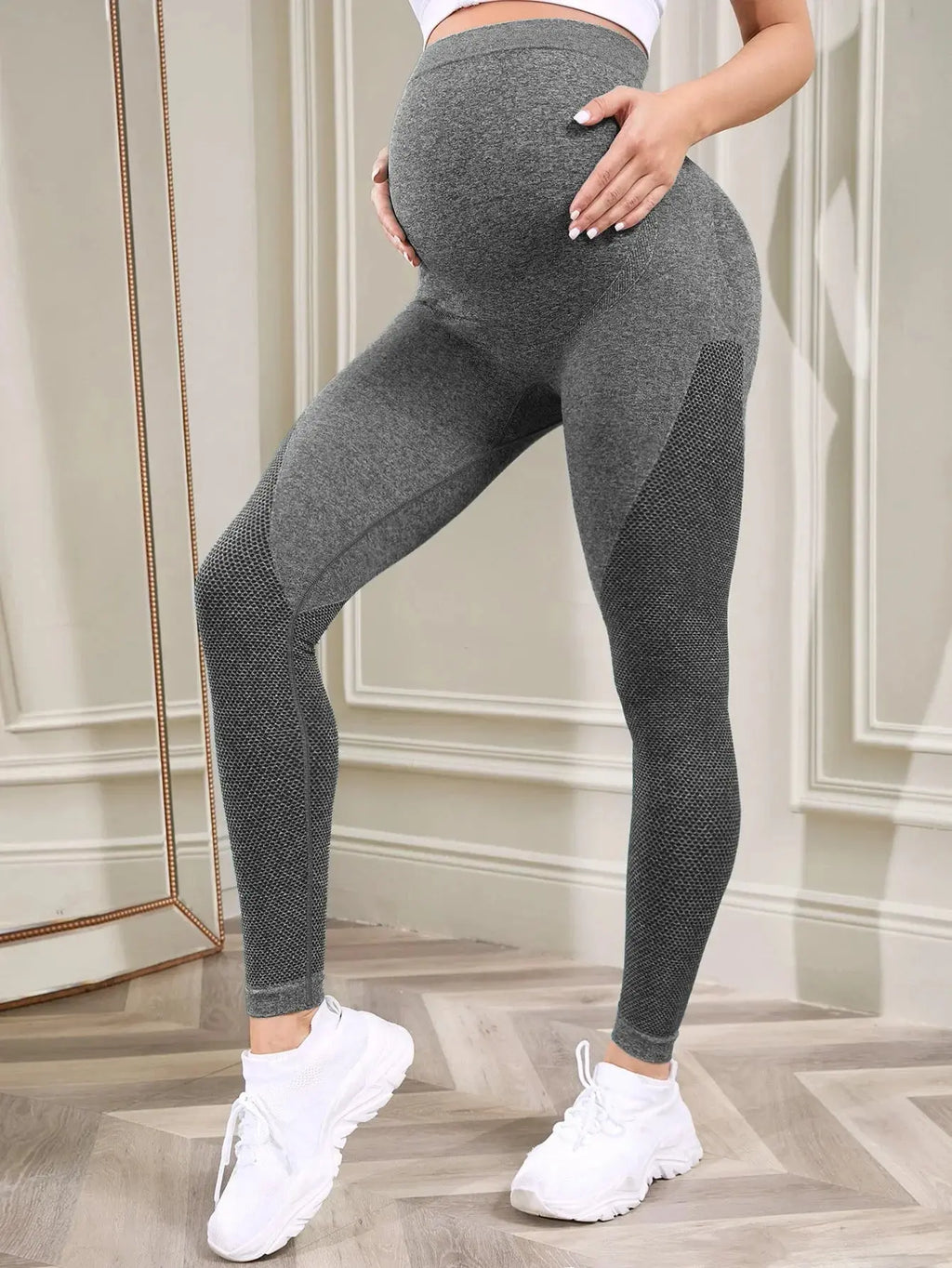 Women's Maternity Leggings Over The Belly Full Length Pregnancy Yoga Pants Active Wear Workout Leggings Nova Trendz