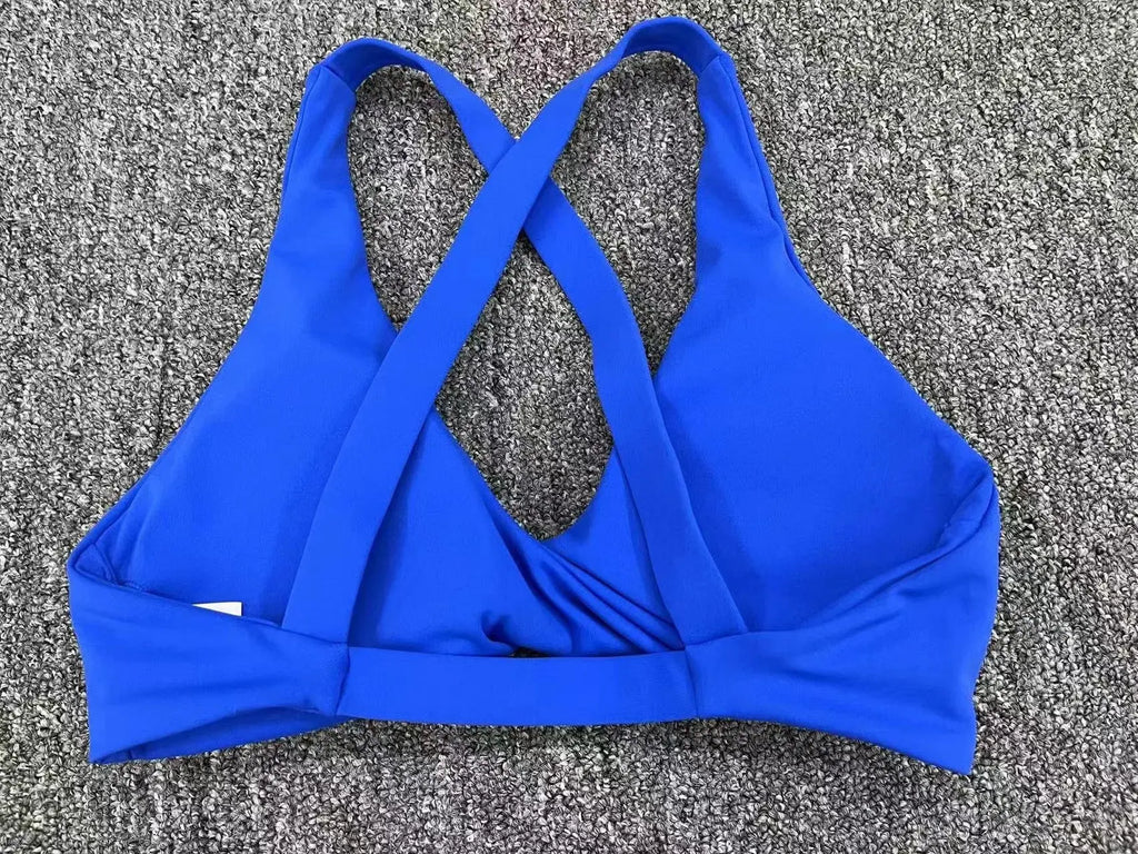 Sport Bra Women Seamless Gym Anti-sweat Breathable Yoga Shockproof Crop Top Fitness Push up Workout Underwear Blue Gray Red Pink - Nova Trendz