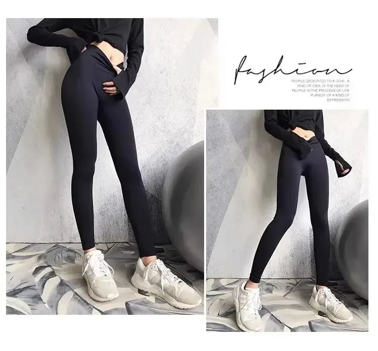 Fitness Pants Women Stretch Tight Peach Buttock Lifting Yoga Pants High Waist Belly Holding Quick Dry Running Sweat?pants Fitnes Nova Trendz