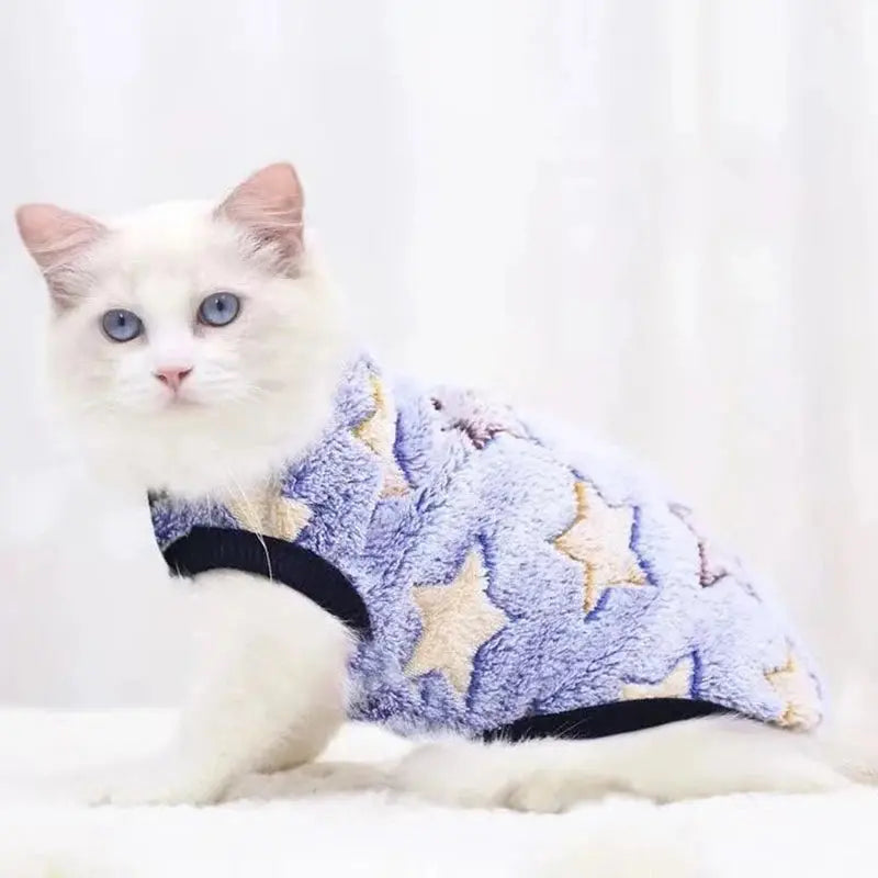Cartoon Fleece Pet Cat Clothes Winter Warm Pet Dog Vest Puppy Cat Sweater Dog Clothes For Small Dogs Cats Coat Jacket Pet Outfit - Nova Trendz