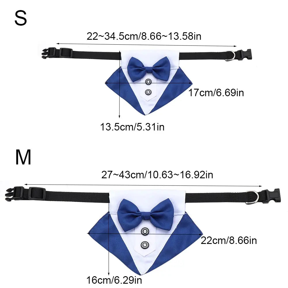 For Large and Medium Dogs Tuxedo Dog Suit and Bandana Set Dogs Tuxedo Suit Dog Prince Bow Tie Shirt Formal Dog Weeding Attire Nova Trendz