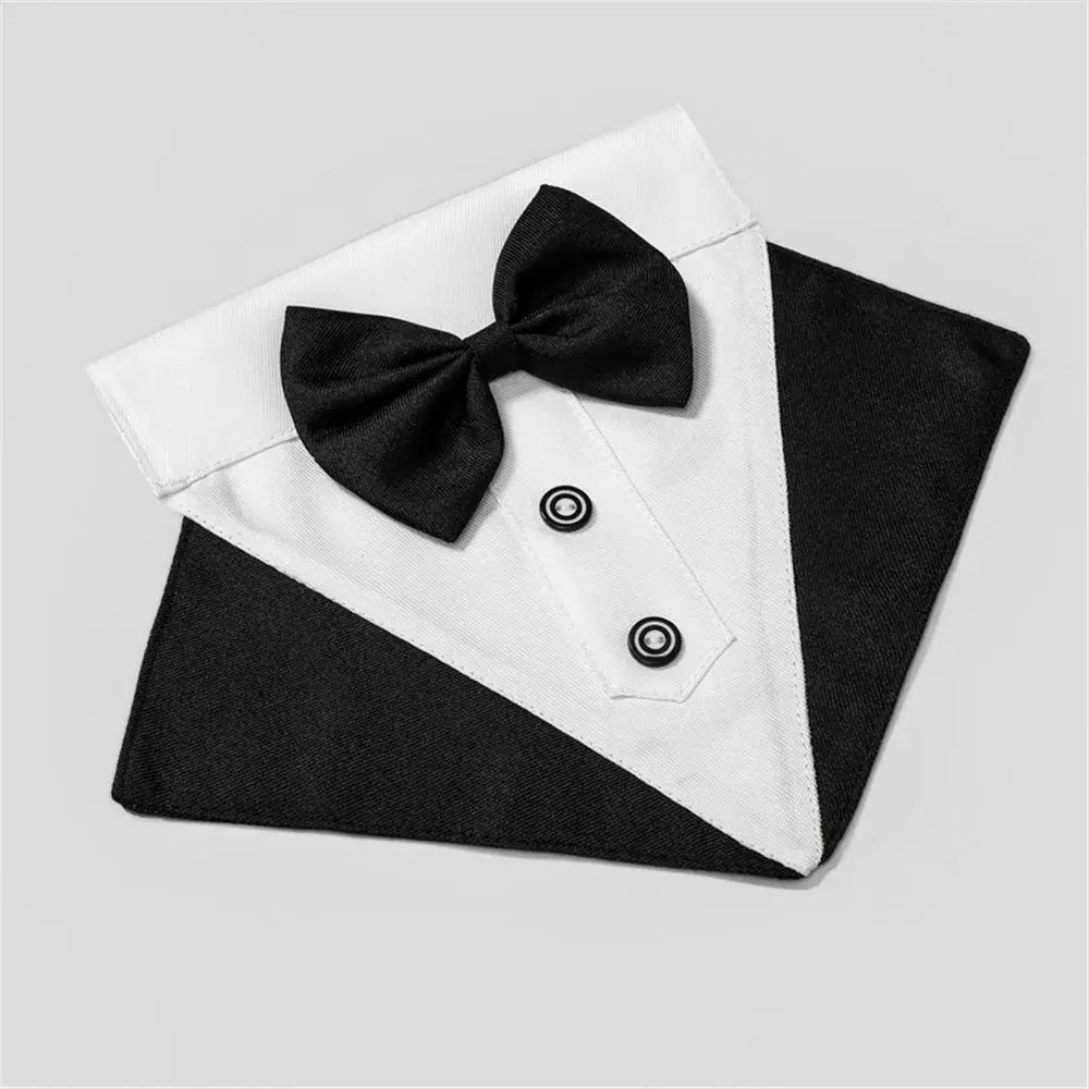 For Large and Medium Dogs Tuxedo Dog Suit and Bandana Set Dogs Tuxedo Suit Dog Prince Bow Tie Shirt Formal Dog Weeding Attire Nova Trendz