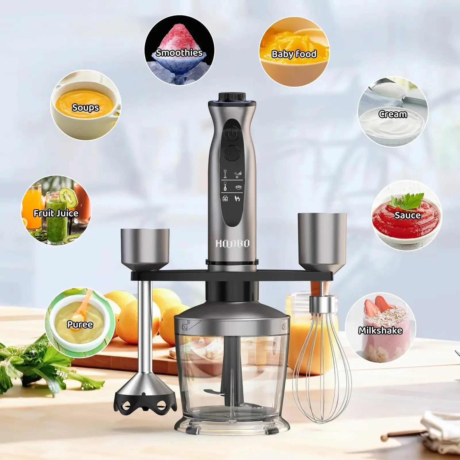 1000 Watt Powerful Handheld Immersion Blender, Vegetable Meat Immersion Egg Beater For Smoothies, Sauces, Baby Food Soups Nova Trendz