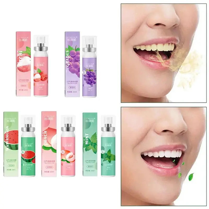 20ml Long lasting Mouth Freshener Spray Fruity Oral Spray Remove Bad Breath Portable Breath Fresh Refreshing Oral Care Wholesale Nova Trendz