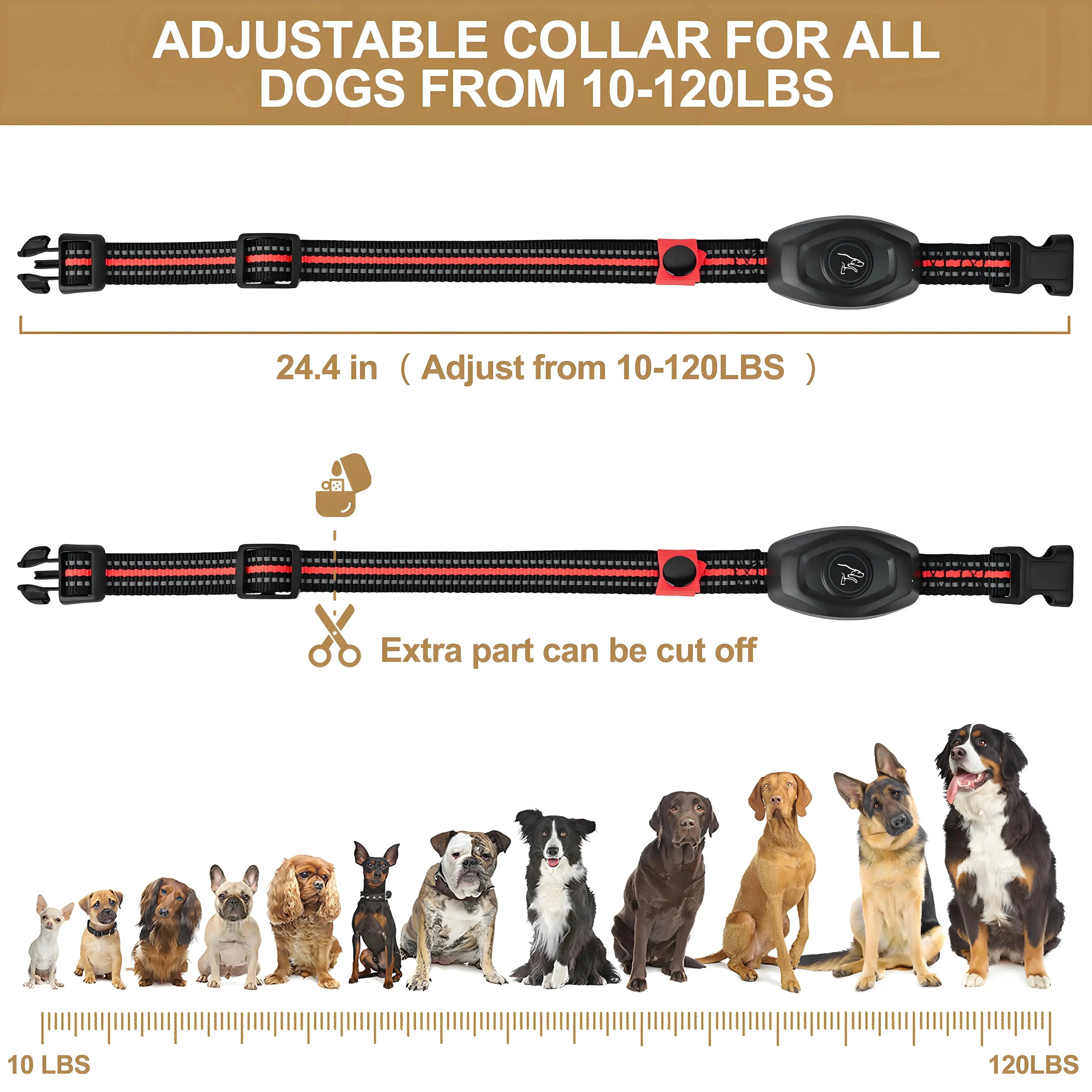 Dog Training Collar/Auto-barking Stopper 2 in 1 Function 500m Remote Control Range Waterproof Pet Electric Collar For Most Dogs - Nova Trendz