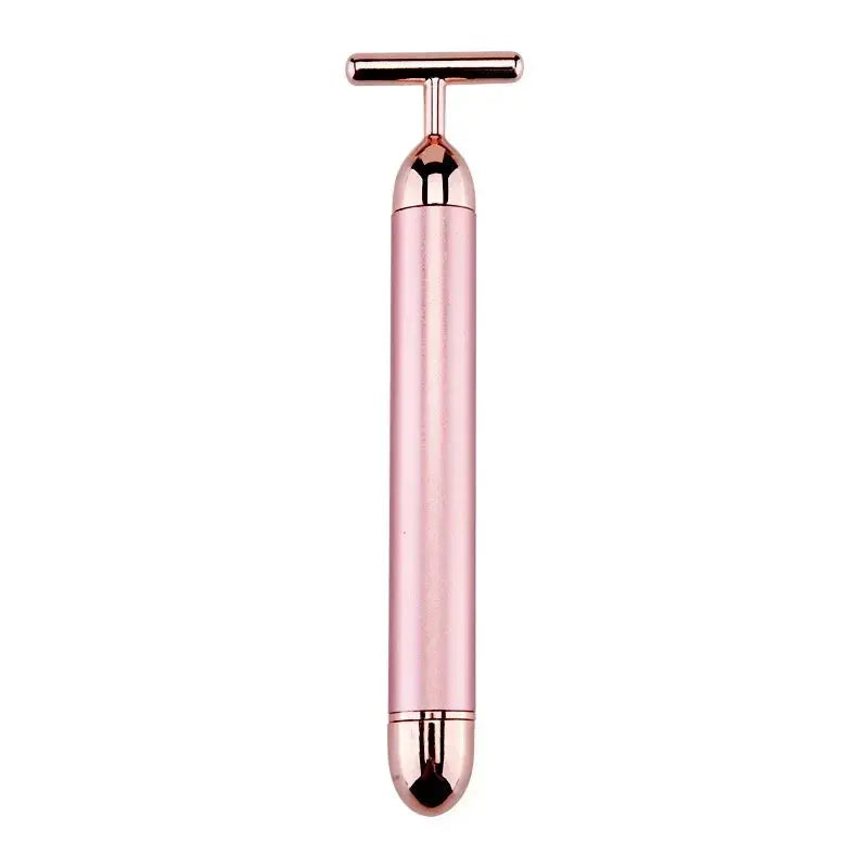 24K Gold Beauty Bar Face Massager Electric Vibrating Rose Quartz 3D Roller Face Lifting Body Facial Gua Sha Jade Roller Nova Trendz