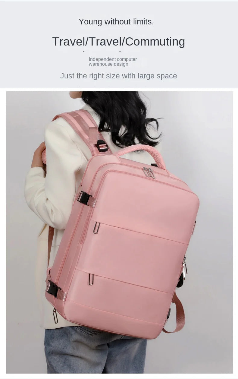 Mummy Bag Nappy Backpack Large Capacity Multifunction Cabin Bag with Shoe Storage Multilayer Separation Waterproof Diaper Bags