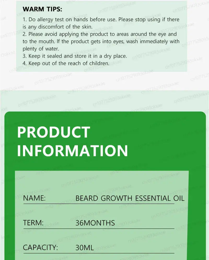 The most effective beard growth essence in 2025, grow a thick beard in 7 days. Chest hair, leg hair, beard and hair growth Nova Trendz