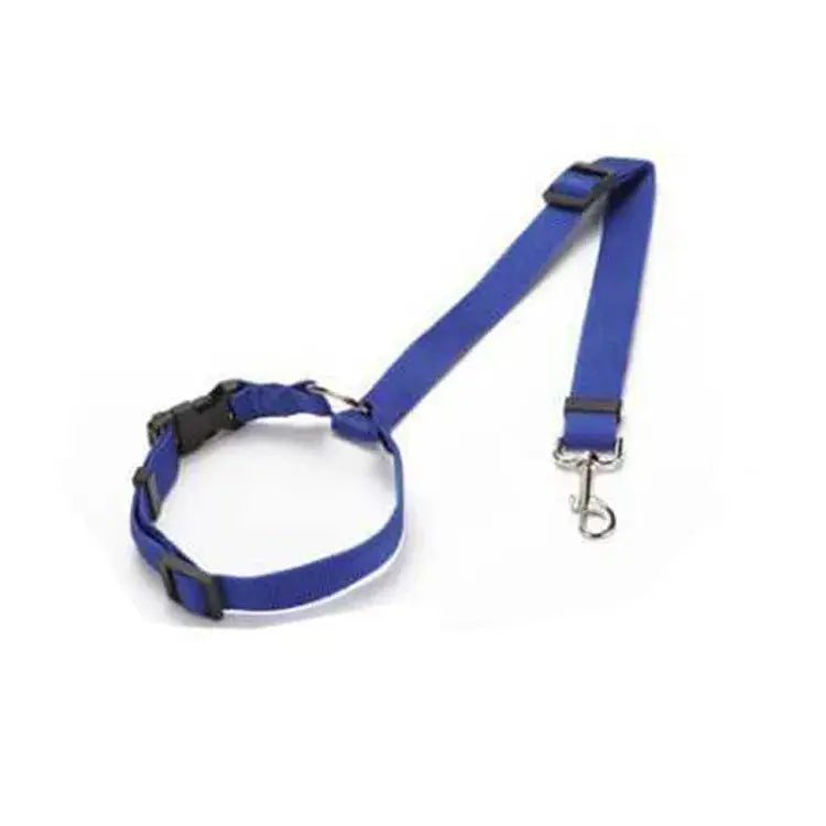 Solid Color Two-in-one Pet Car Seat Belt Nylon Lead Leash Backseat Safety Belt Adjustable Dogs Harness Collar Pet Accessories - Nova Trendz