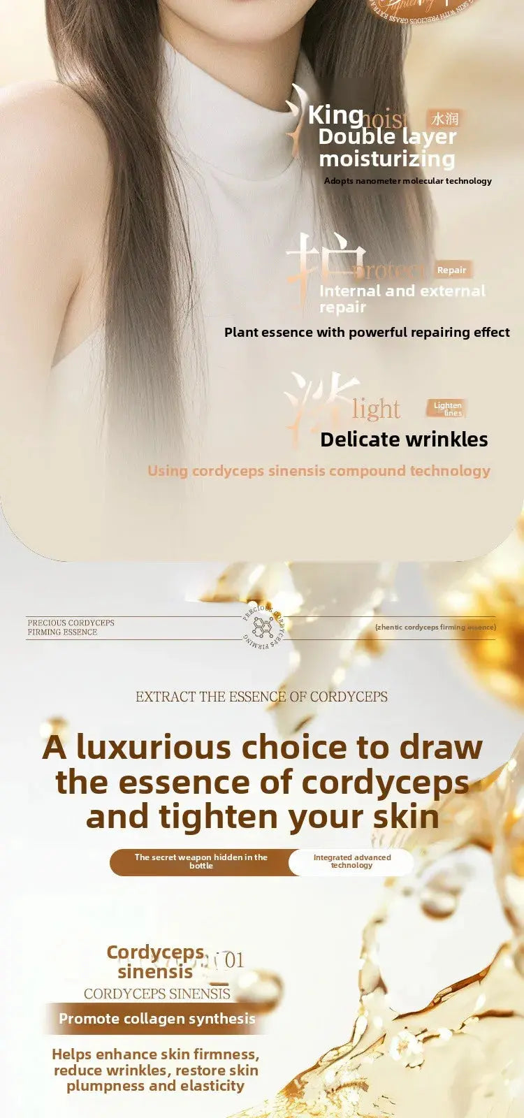 Original Anti-aging Serum Anti-wrinkle Whitening brightening Promote collagen Reduce fine line Facial skin care Essence oil Nova Trendz