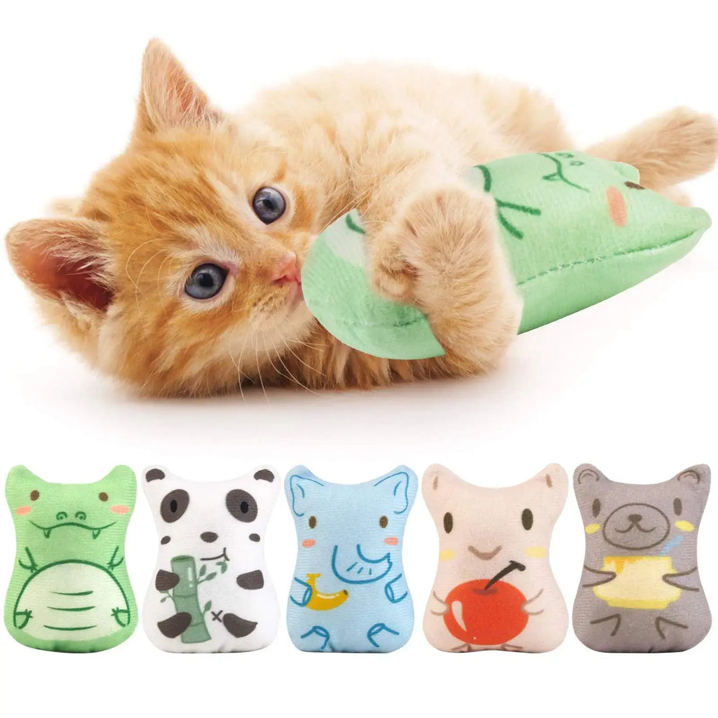Dorakitten Catnip Toys for Indoor Cats - 5PCS Plush Cat Chew Toys Teething Interactive Catnip Filled Kitten Toy Soft Pet Toy - Nova Trendz