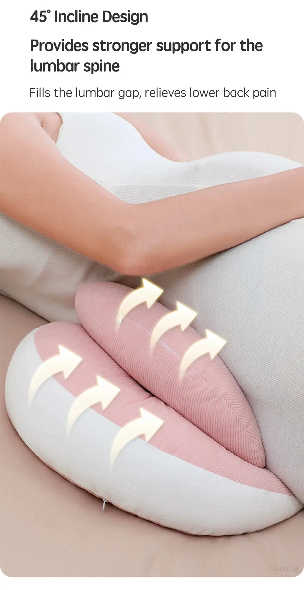 PANGDUBE Pregnancy Waist Support Pillow for Pregnant Women Sleeping Body Pillow Care for Pregnancy Cushion Adjustable Length Nova Trendz