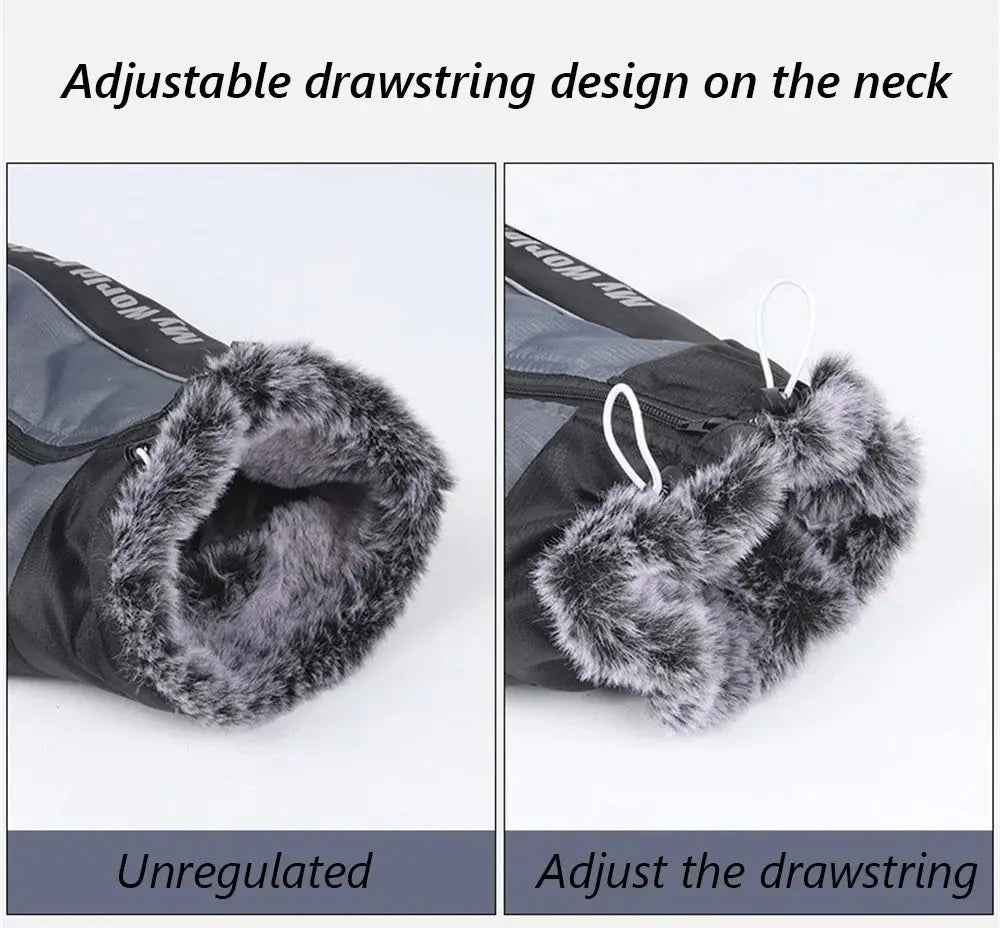Thickened Big Dog Coat Jacket with Fur Collar Winter Warm Pet Clothes for Medium Large Dogs Greyhound Doberman mascotas Outfits - Nova Trendz