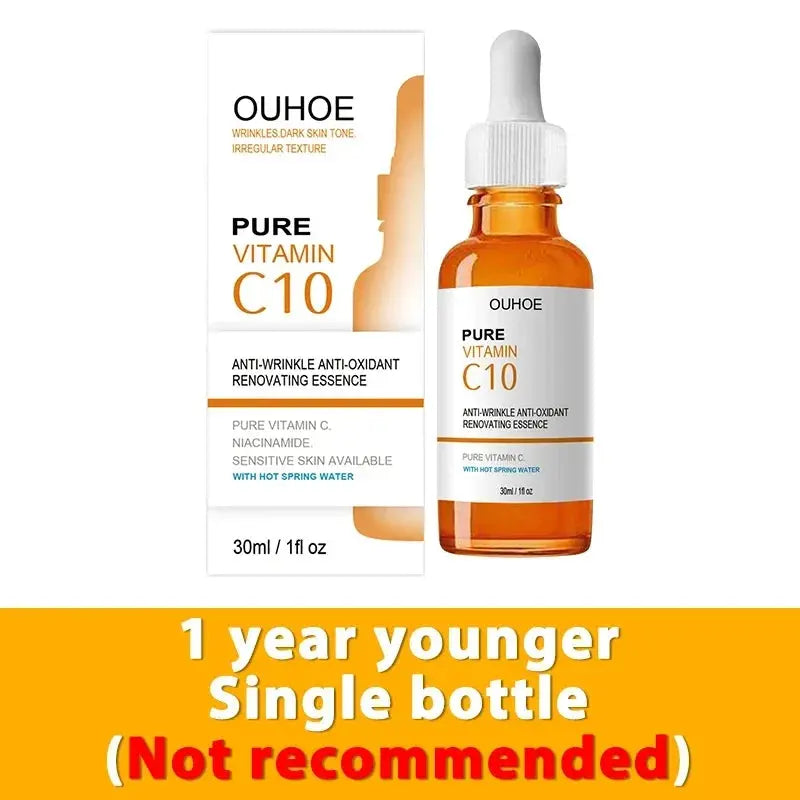 Vitamin C Wrinkle Remover Face Serum Lifting Firming Fade Fine Lines Anti-aging Essence Whitening Brighten Nourish Skin Care Nova Trendz