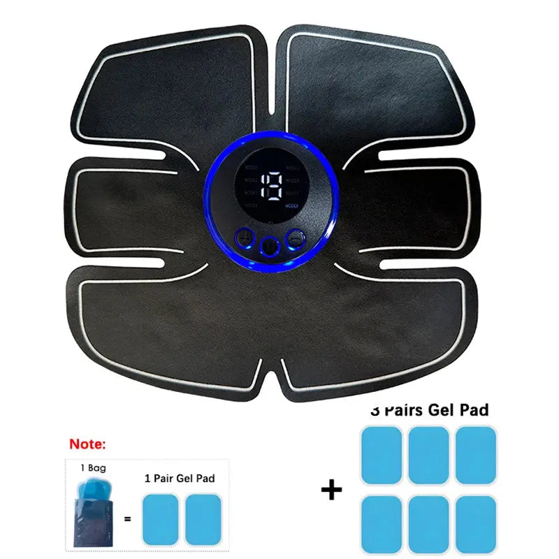 Electrical Muscel Stimulator Massager Abdomen Buttocks Arm Leg Neck Hips Trainer Muscle Toner Fitness Training Workout Equipment Nova Trendz