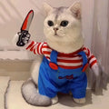Funny Cat Clothes Halloween Cosplay Costumes For Small Medium Dog Cats Creative Pet Party Kitten Jumpsuits Soft Warm Cat Coat - Nova Trendz