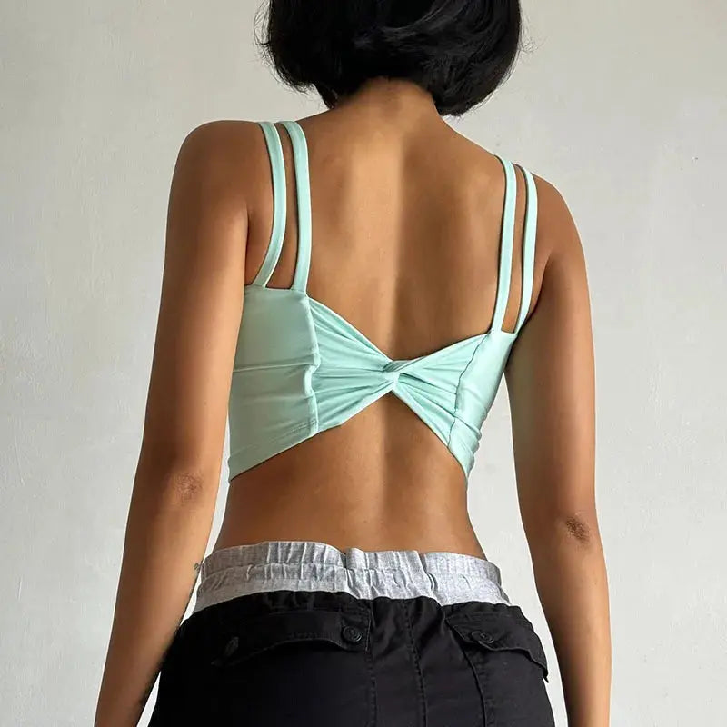 Women's Sports Bras Fitness Top, Sexy Lingerie, Push Up Fixed Pad, Yoga Bra, Back knotted Underwear, Running Vest, Gym Tops - Nova Trendz