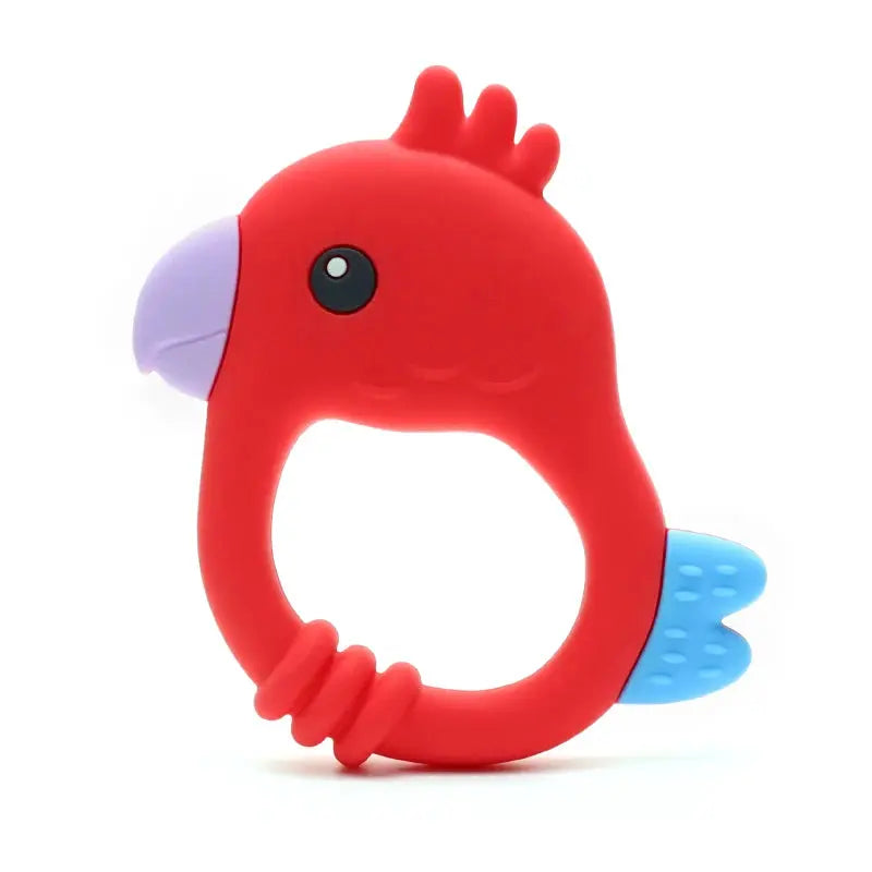 2015 New Design Colorful Parrot Teether - Food-Grade Silicone Baby Teething Toy (BPA-Free) baby teether Nova Trendz