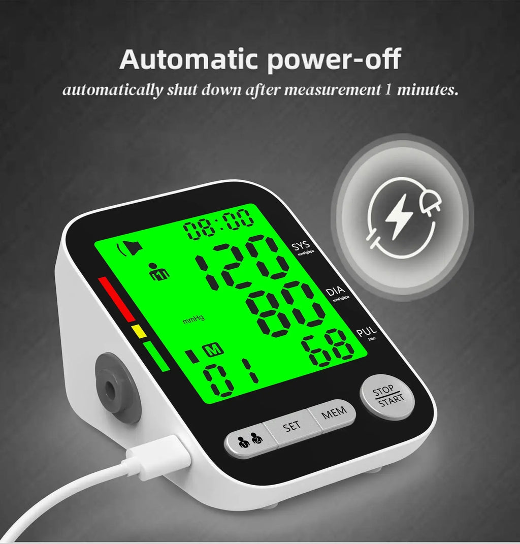 High Accurate Blood Pressure Monitor Digital Sphygmomanometer Bp Monitors Electronic Tonometer Arm Cuff Talking BPM Tensiometer Nova Trendz