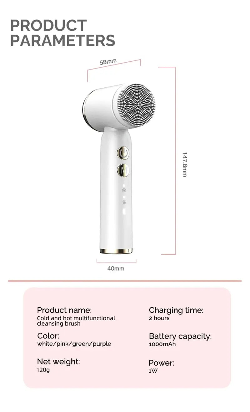 Six-In-One Cleansing Brush Face Wash Brush Clean Pores Exfoliating Silicone Facial Deep Pore Skin Care Scrub Cleanser Tool Nova Trendz