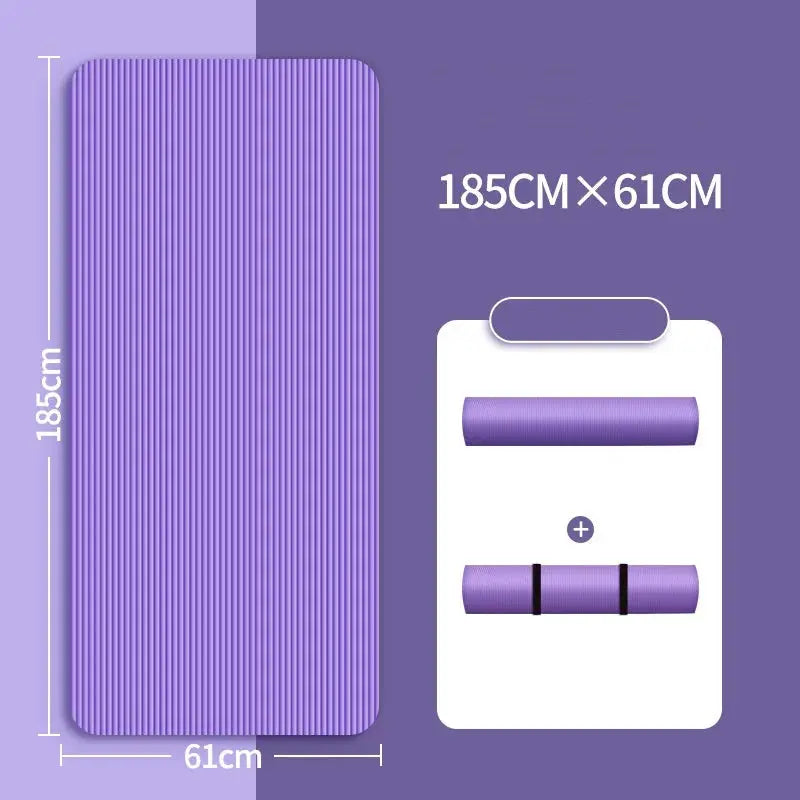 10mm Yoga Mat Thick Non-slip Exercise Fitness Workout Mats for Home Pilates Environmentally Friendly Yoga Mat Nova Trendz