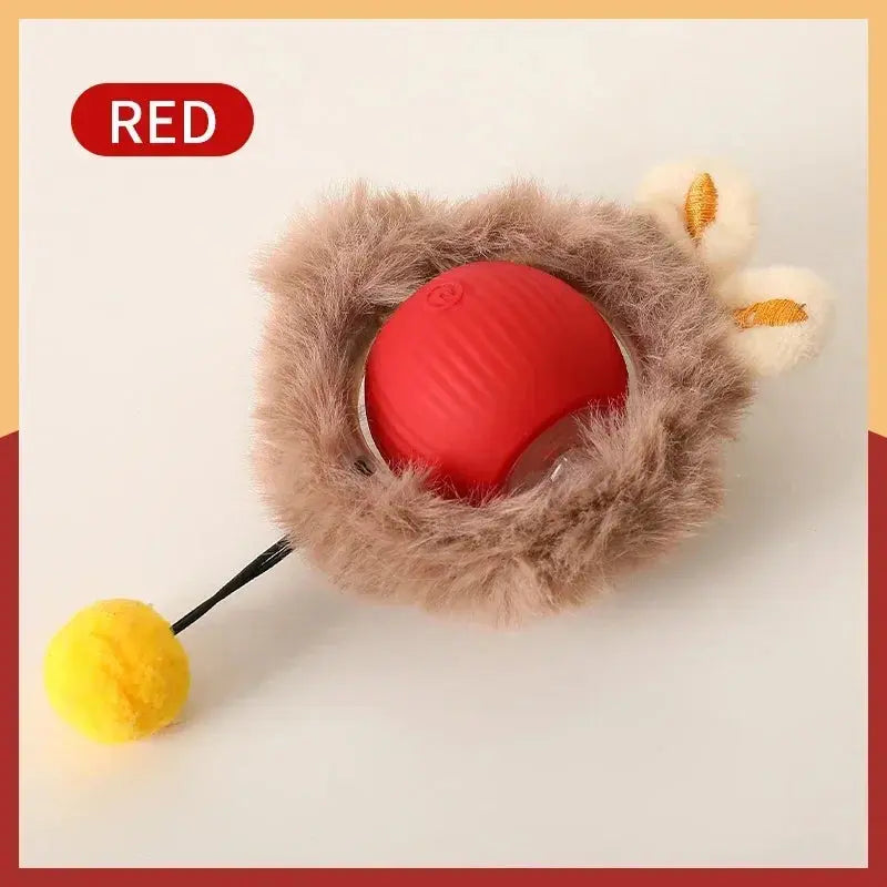 Cat Interactive Ball Toys Automatic Rolling Ball Faux Tail Rechargeable Smart Pet Electric Toy Dog Cat Training Imitate Mouse - Nova Trendz