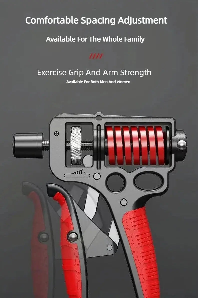 5-165Kg Adjustable Heavy Hand Grip Exercise Strengthener Gripper Finger Expander Arm Wrist Forearm Trainers Fitness Steel Spring - Nova Trendz