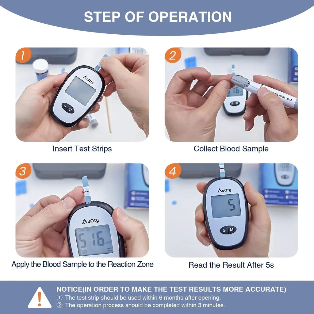 Blood Glucose Meter With Individually wrapped Glucose Test Strip Glucometer Kit Blood Sugar Monitor for Diabetes Fast Result Nova Trendz