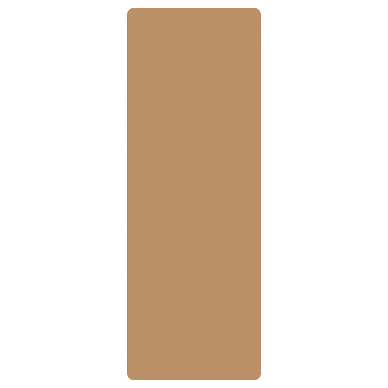 ‌Natural Rubber & Cork Yoga Mat - 68cm Extra-Wide 5mm Thick Gymnastic Mat with Laser-Engraved Alignment Lines & Logo Printing‌ ‌