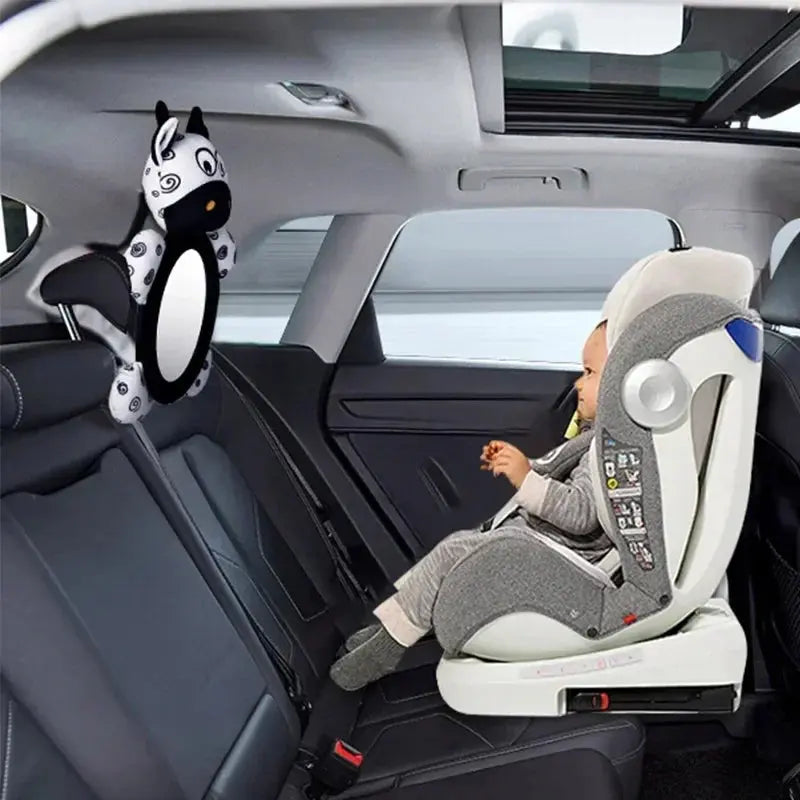 Black White View Back Seat Mirror Baby Car Mirror Safety Seat Headrest Rearview Mirror Baby Facing Rear Ward Car Kids Monitor Nova Trendz