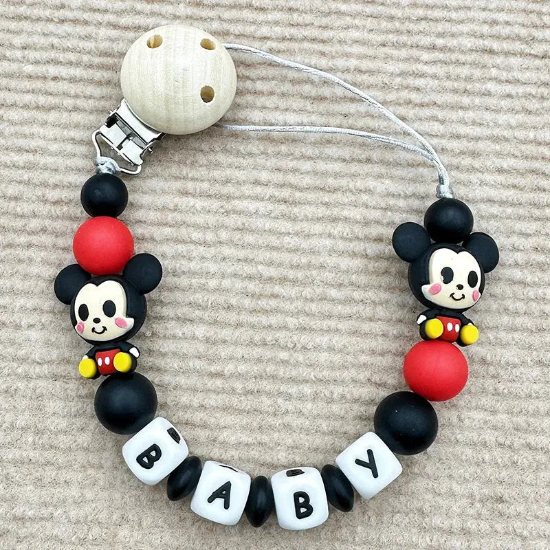 Personalize Silicone Letters Name Baby Popular Silicone Bead Pendant Pacifier Clips Chains Holder Teether Baby Kawaii Toy Gifts Nova Trendz