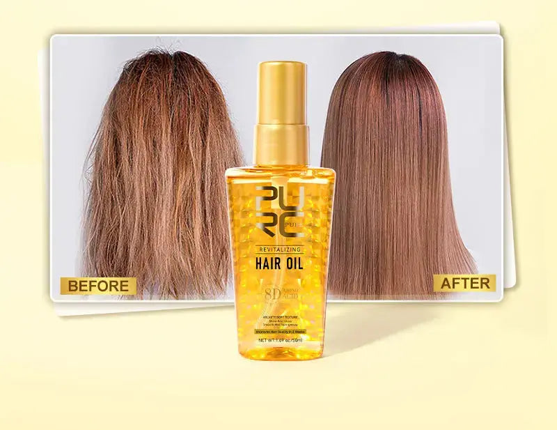 PURC Argan Hair Oil for Smooth, Soft & Shiny Hair PURC Moroccan Argan Oil Hair Serum - Nova Trendz