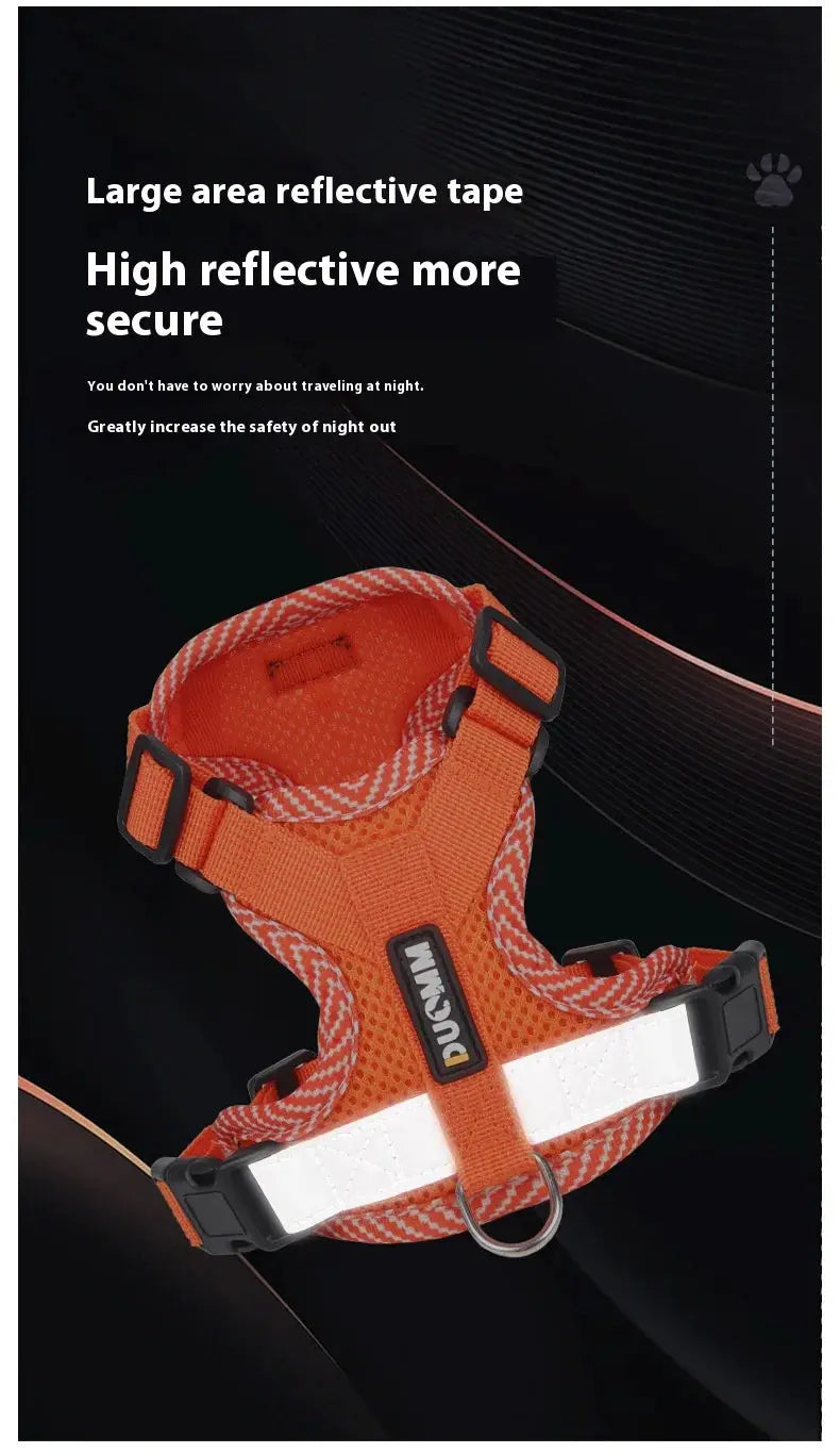 New Breathable Reflective Dog Harness Vest Easy To Wear Comfortable Adjustable Pet Harness for Small Medium Dogs - Nova Trendz