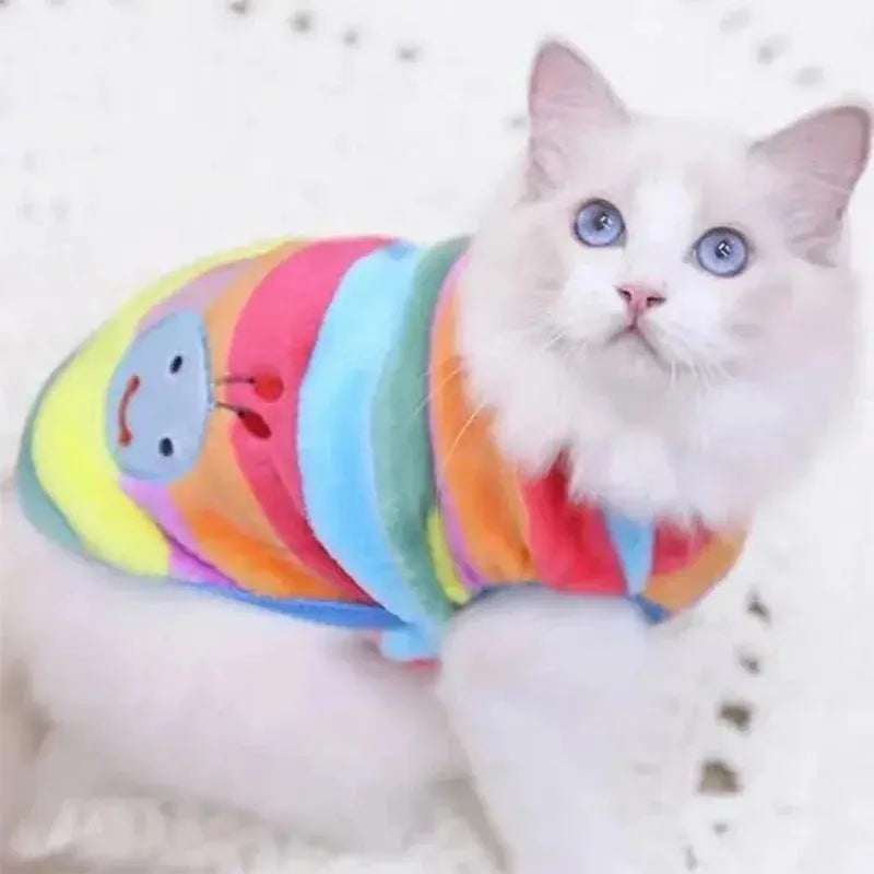 Cartoon Fleece Pet Cat Clothes Winter Warm Pet Dog Vest Puppy Cat Sweater Dog Clothes For Small Dogs Cats Coat Jacket Pet Outfit - Nova Trendz